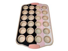 Molde 24 muffins antiadherente bicolor
